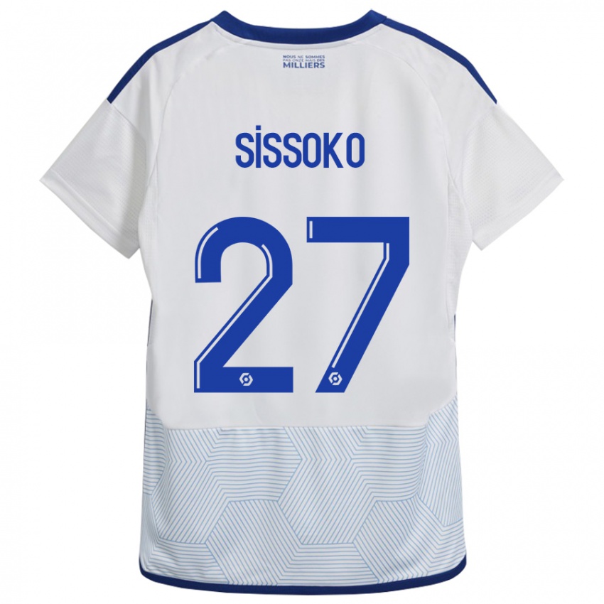 Børn Ibrahima Sissoko #27 Hvid Udebane Spillertrøjer 2023/24 Trøje T-Shirt