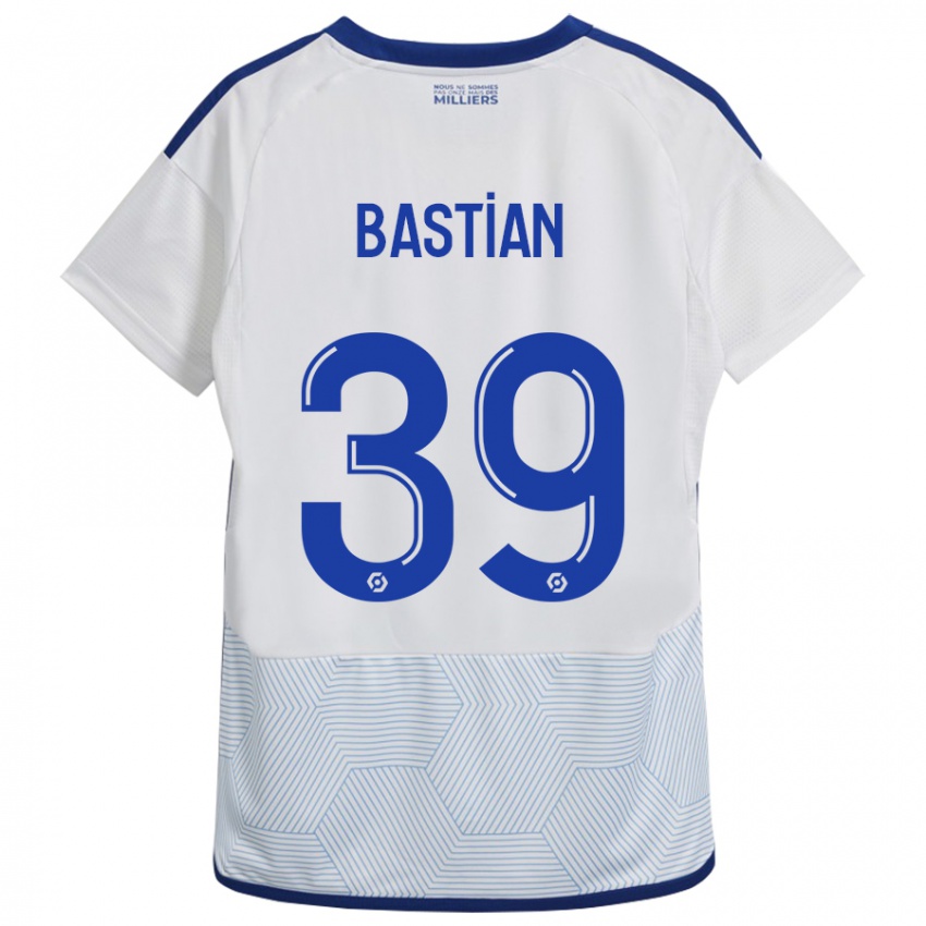 Børn Maxime Bastian #39 Hvid Udebane Spillertrøjer 2023/24 Trøje T-Shirt
