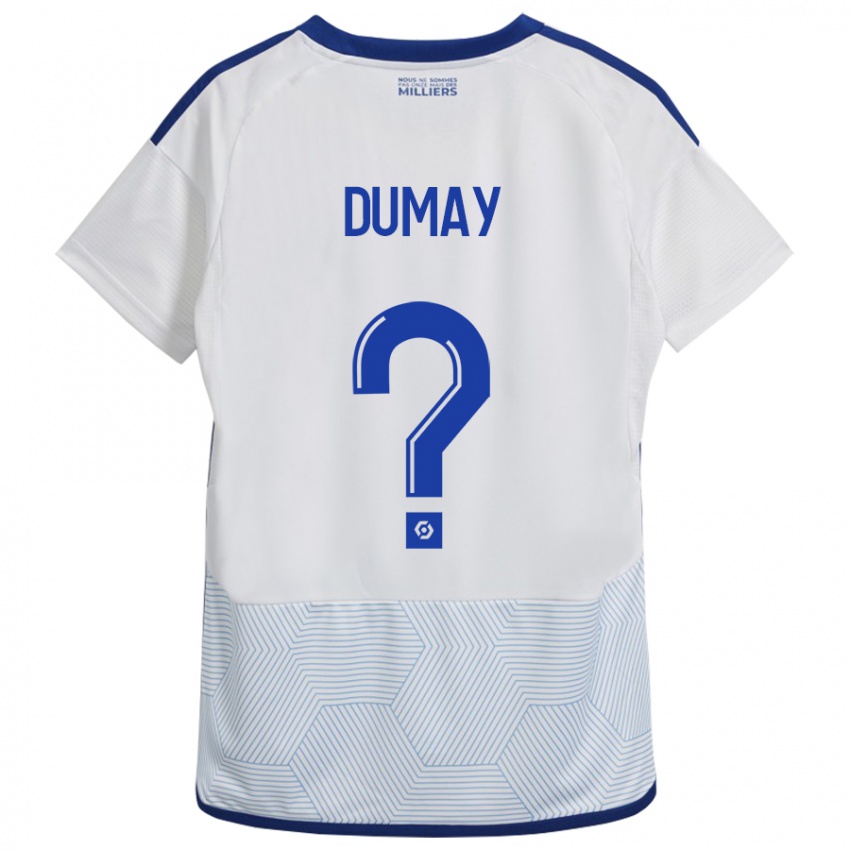 Børn Yoann Dumay #0 Hvid Udebane Spillertrøjer 2023/24 Trøje T-Shirt