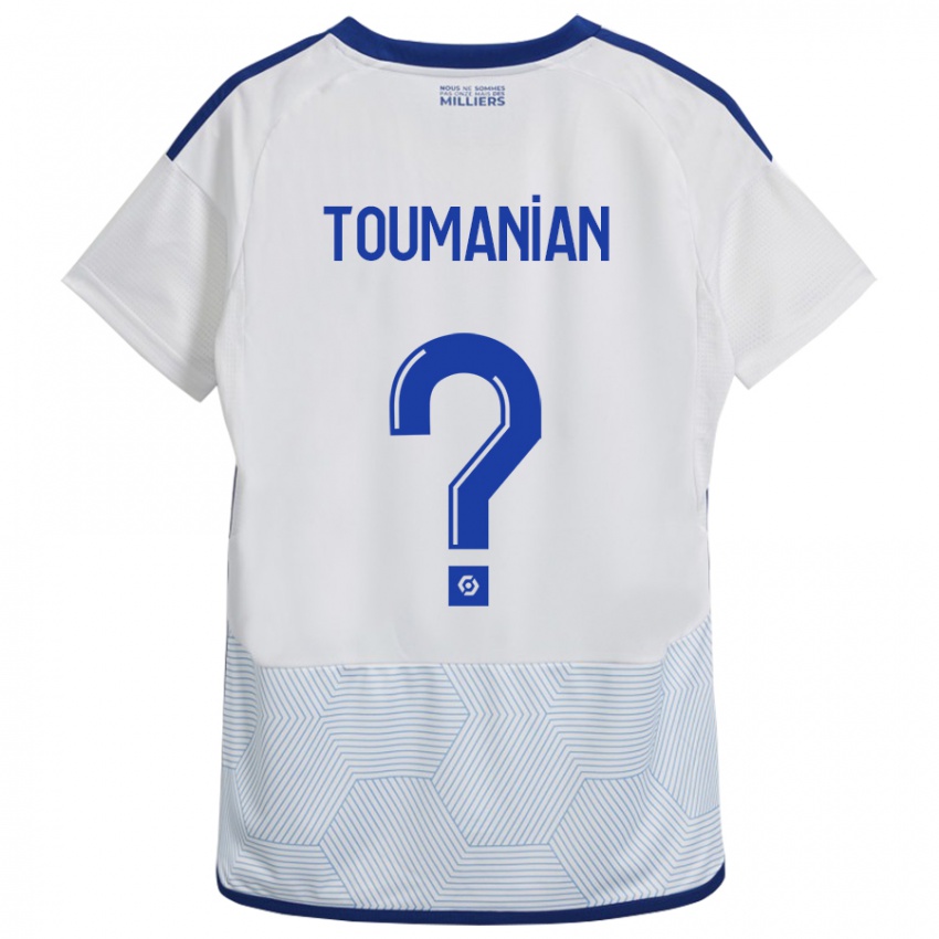 Børn Anthony Toumanian #0 Hvid Udebane Spillertrøjer 2023/24 Trøje T-Shirt