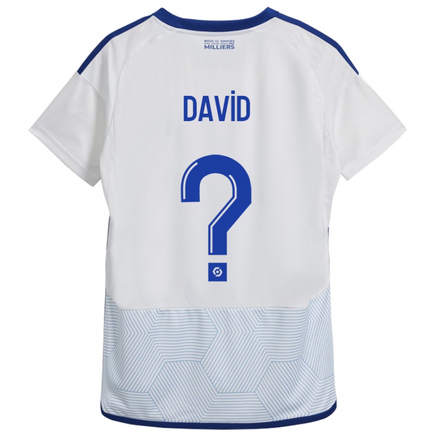 Børn David #0 Hvid Udebane Spillertrøjer 2023/24 Trøje T-Shirt