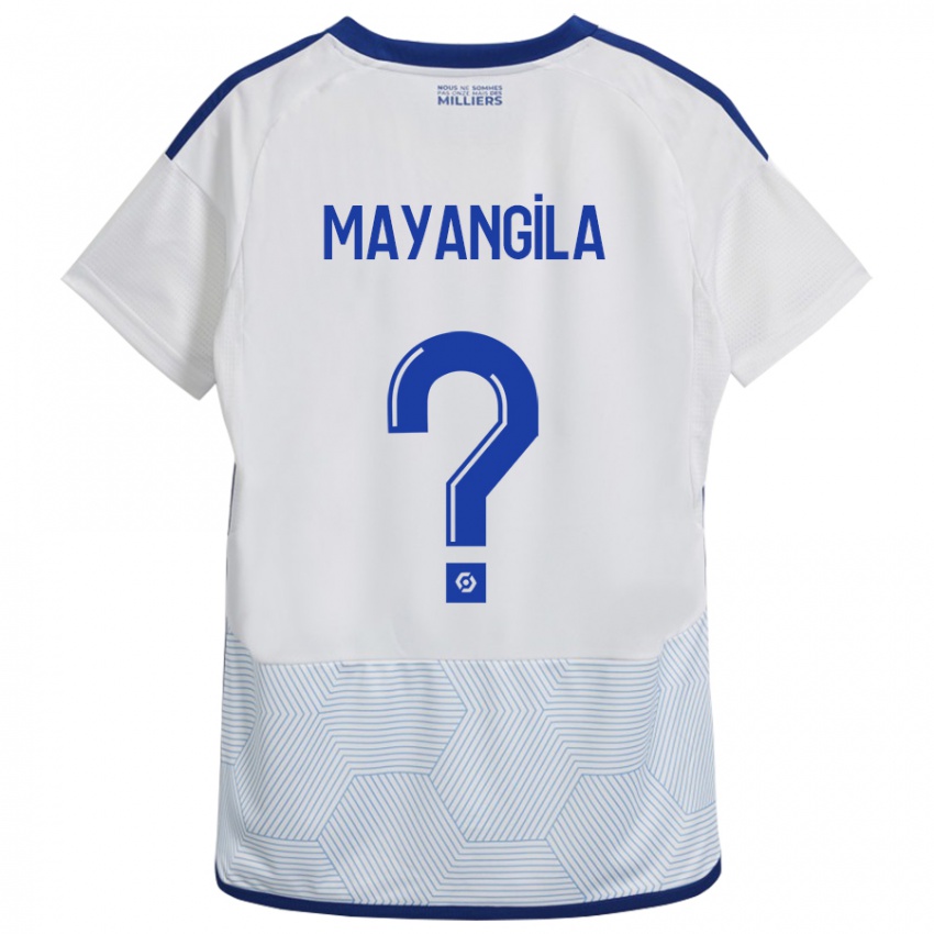 Børn Ryan Tutu Mayangila #0 Hvid Udebane Spillertrøjer 2023/24 Trøje T-Shirt