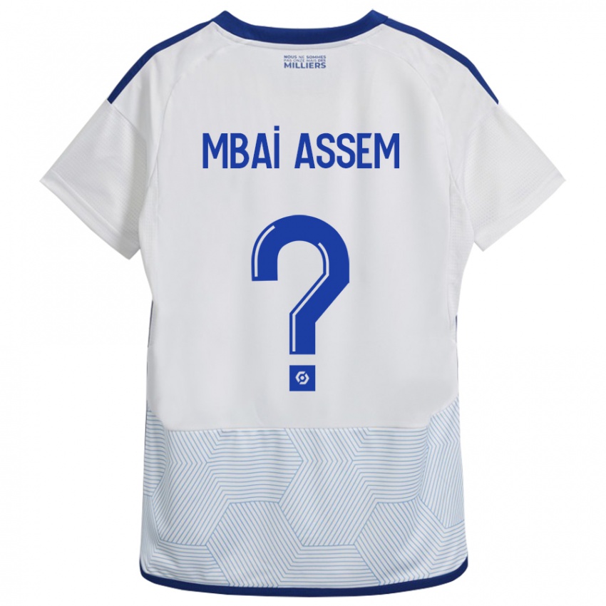 Børn Chris Mbaï-Assem #0 Hvid Udebane Spillertrøjer 2023/24 Trøje T-Shirt