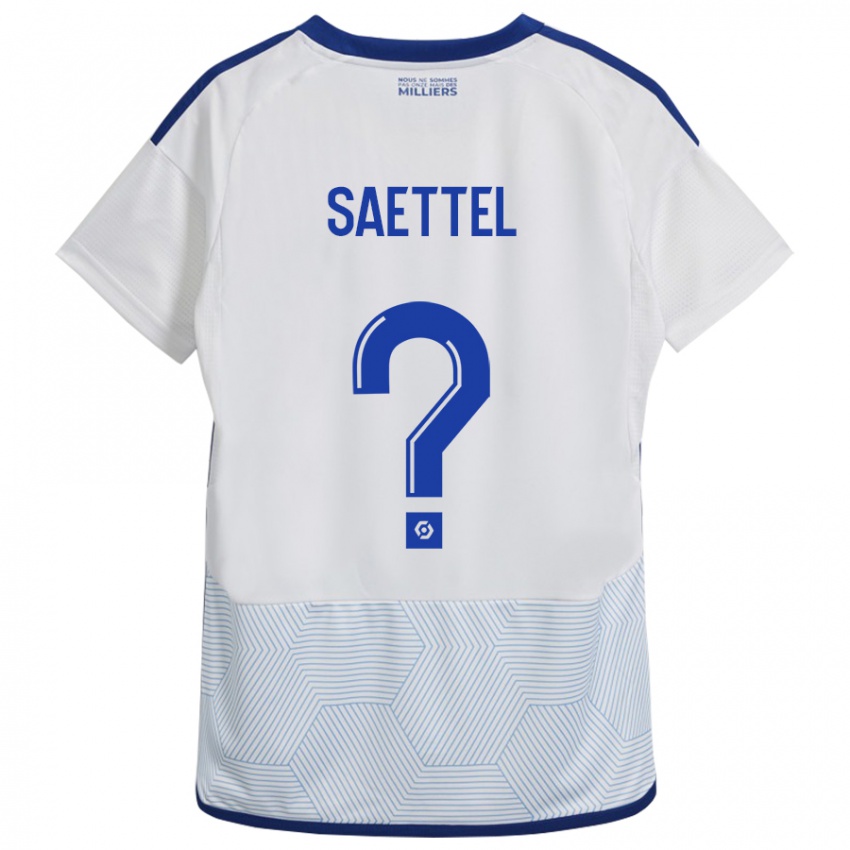 Børn Tom Saettel #0 Hvid Udebane Spillertrøjer 2023/24 Trøje T-Shirt
