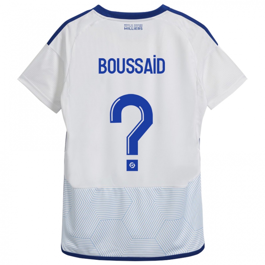 Børn Willsem Boussaid #0 Hvid Udebane Spillertrøjer 2023/24 Trøje T-Shirt