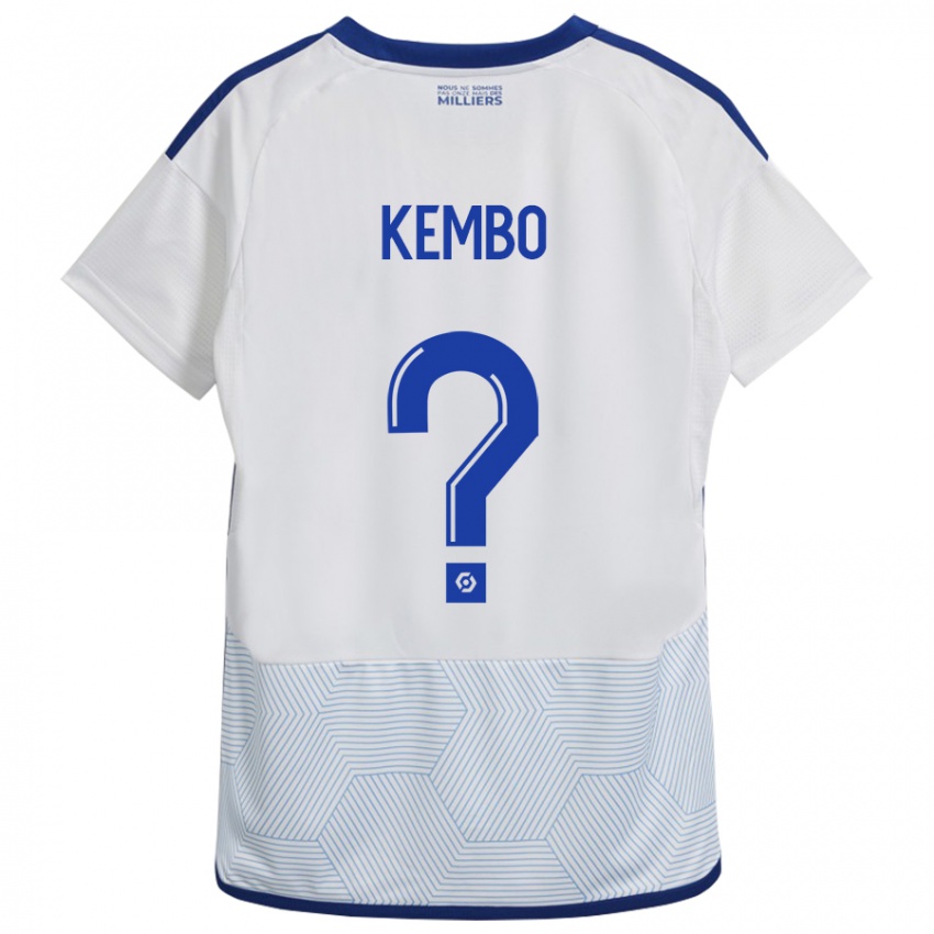 Børn Driss Kembo #0 Hvid Udebane Spillertrøjer 2023/24 Trøje T-Shirt