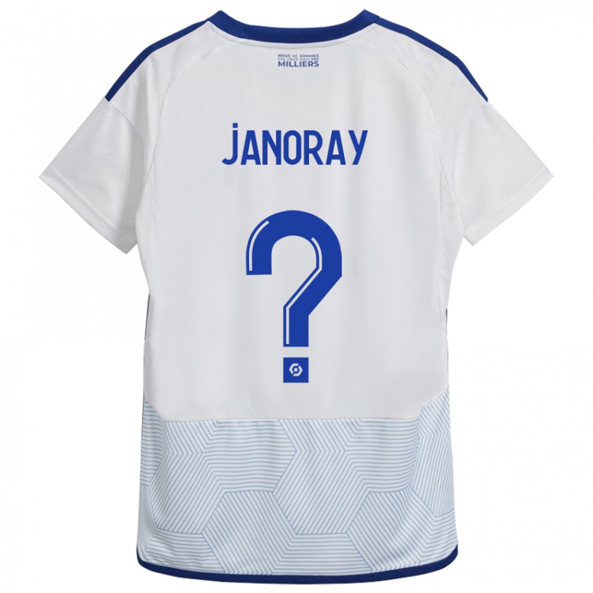 Børn Sacha Janoray #0 Hvid Udebane Spillertrøjer 2023/24 Trøje T-Shirt