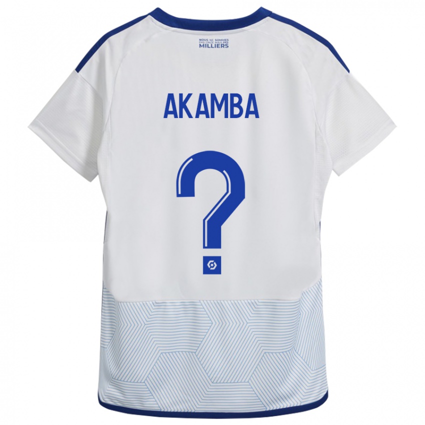 Børn Fred Akamba #0 Hvid Udebane Spillertrøjer 2023/24 Trøje T-Shirt