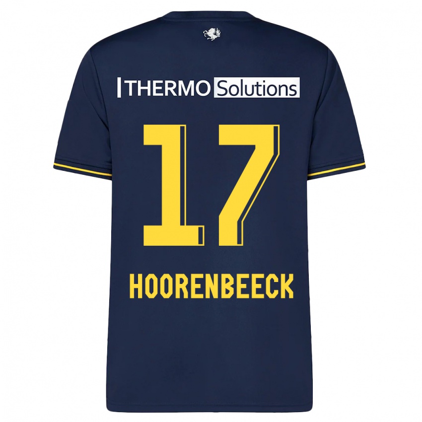 Børn Alec Van Hoorenbeeck #17 Flåde Udebane Spillertrøjer 2023/24 Trøje T-Shirt