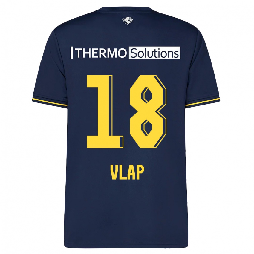 Børn Michel Vlap #18 Flåde Udebane Spillertrøjer 2023/24 Trøje T-Shirt