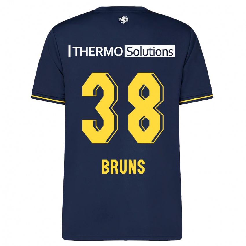 Børn Max Bruns #38 Flåde Udebane Spillertrøjer 2023/24 Trøje T-Shirt