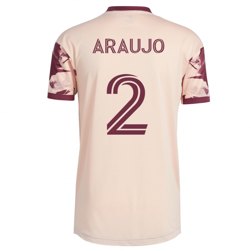 Børn Miguel Araujo #2 Råhvid Udebane Spillertrøjer 2023/24 Trøje T-Shirt