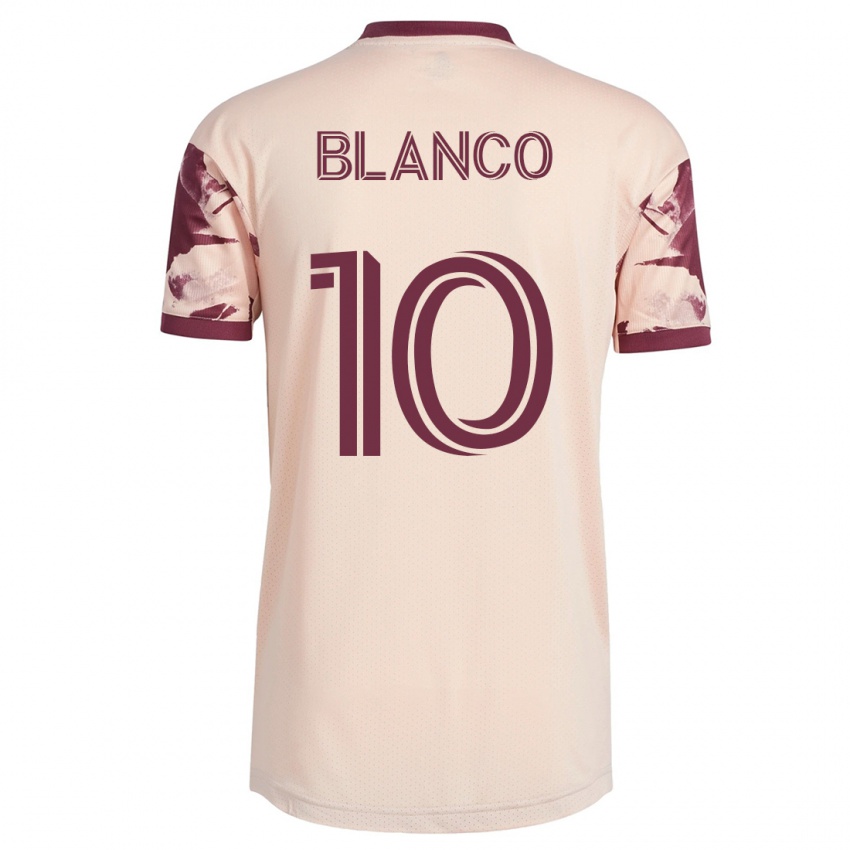 Børn Sebastián Blanco #10 Råhvid Udebane Spillertrøjer 2023/24 Trøje T-Shirt
