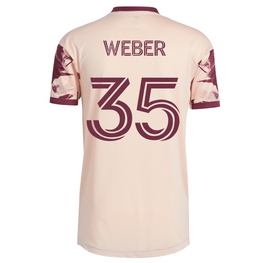 Børn Tristan Weber #35 Råhvid Udebane Spillertrøjer 2023/24 Trøje T-Shirt