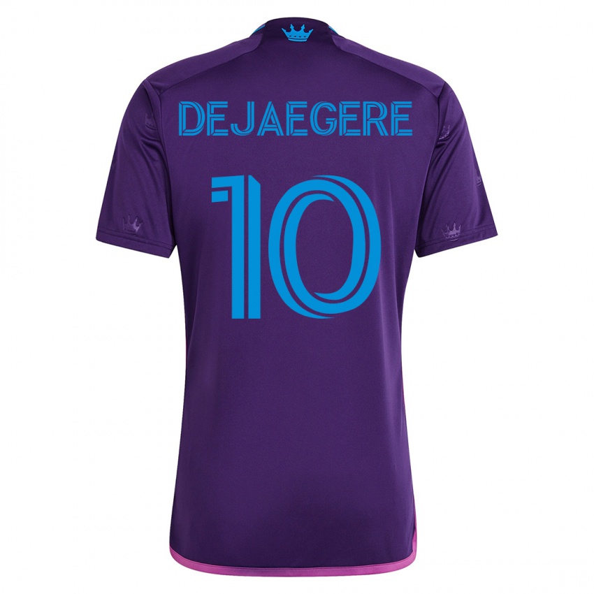 Børn Brecht Dejaegere #10 Viol Udebane Spillertrøjer 2023/24 Trøje T-Shirt