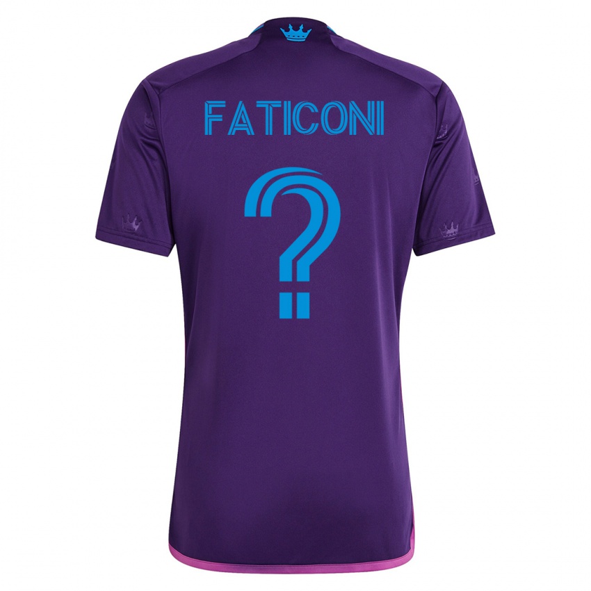 Børn Trey Faticoni #0 Viol Udebane Spillertrøjer 2023/24 Trøje T-Shirt