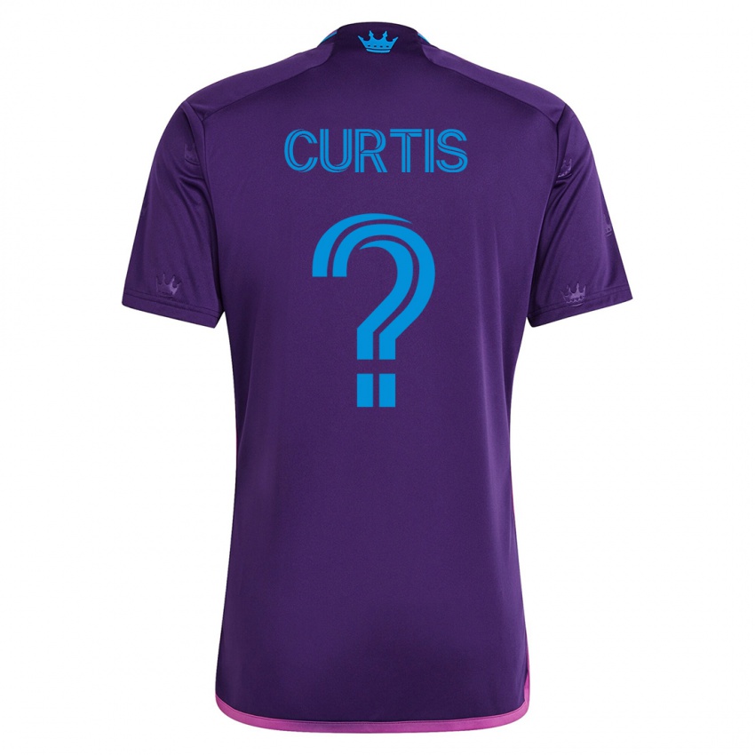 Børn Ethan Curtis #0 Viol Udebane Spillertrøjer 2023/24 Trøje T-Shirt