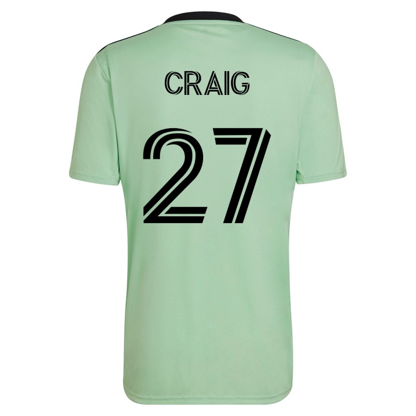 Børn Brandan Craig #27 Lysegrøn Udebane Spillertrøjer 2023/24 Trøje T-Shirt