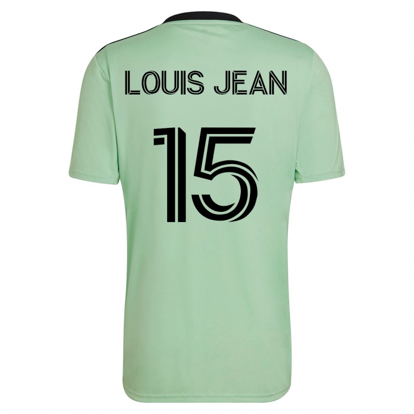 Børn Steeve Louis-Jean #15 Lysegrøn Udebane Spillertrøjer 2023/24 Trøje T-Shirt