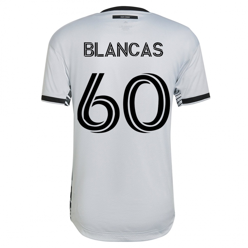 Børn Eduardo Blancas #60 Hvid Udebane Spillertrøjer 2023/24 Trøje T-Shirt