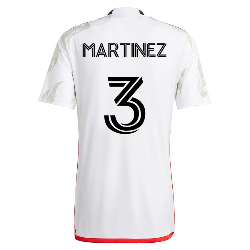 Børn José Antonio Martínez #3 Hvid Udebane Spillertrøjer 2023/24 Trøje T-Shirt