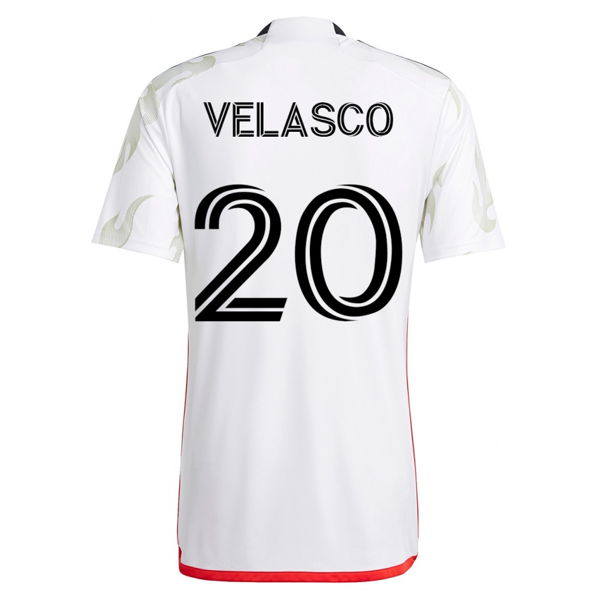 Børn Alan Velasco #20 Hvid Udebane Spillertrøjer 2023/24 Trøje T-Shirt