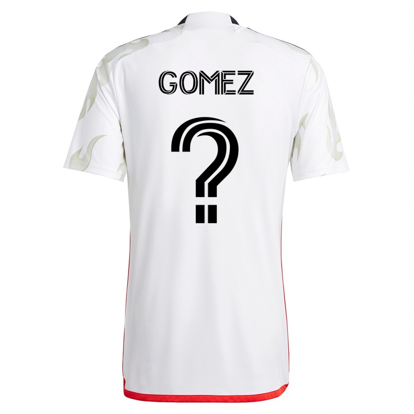 Børn Victor Gomez #0 Hvid Udebane Spillertrøjer 2023/24 Trøje T-Shirt