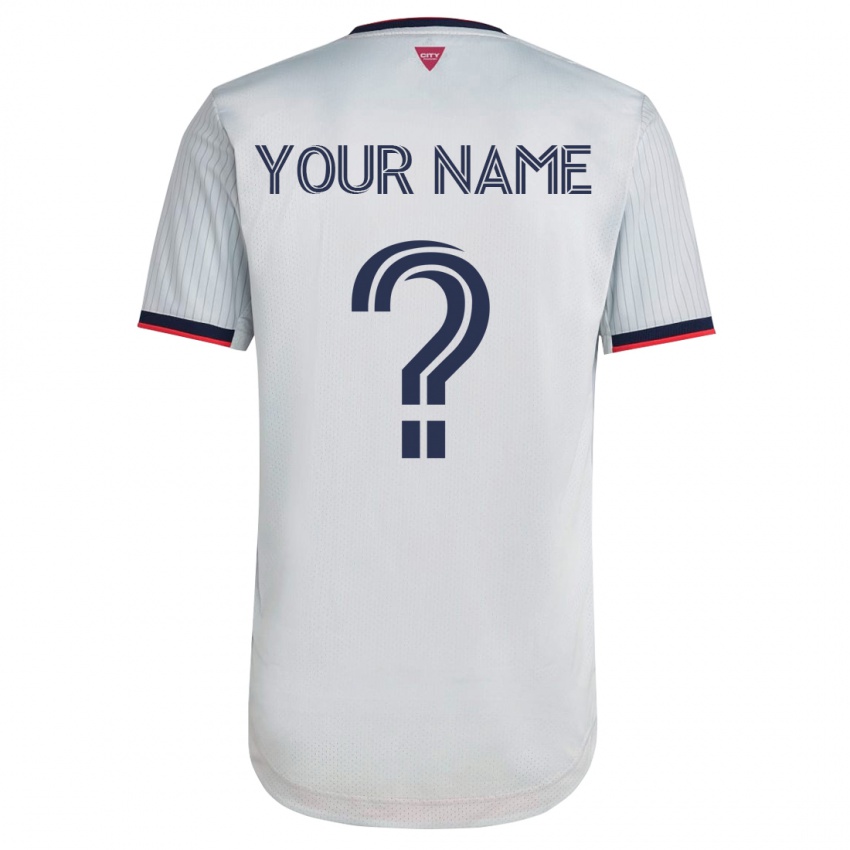 Børn Dit Navn #0 Hvid Udebane Spillertrøjer 2023/24 Trøje T-Shirt