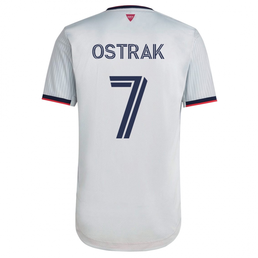 Børn Tomás Ostrák #7 Hvid Udebane Spillertrøjer 2023/24 Trøje T-Shirt