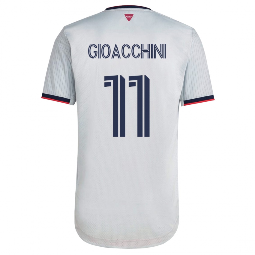 Børn Nicholas Gioacchini #11 Hvid Udebane Spillertrøjer 2023/24 Trøje T-Shirt
