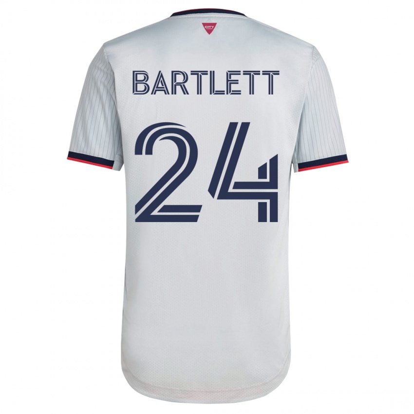 Børn Lucas Bartlett #24 Hvid Udebane Spillertrøjer 2023/24 Trøje T-Shirt