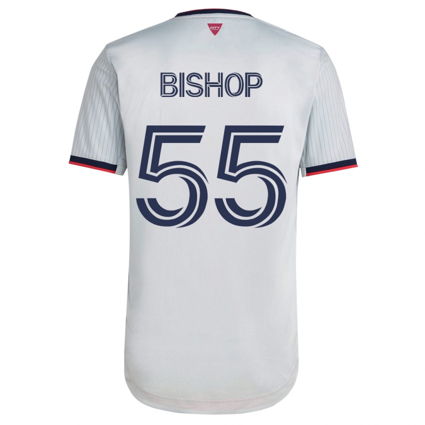 Børn Nick Bishop #55 Hvid Udebane Spillertrøjer 2023/24 Trøje T-Shirt