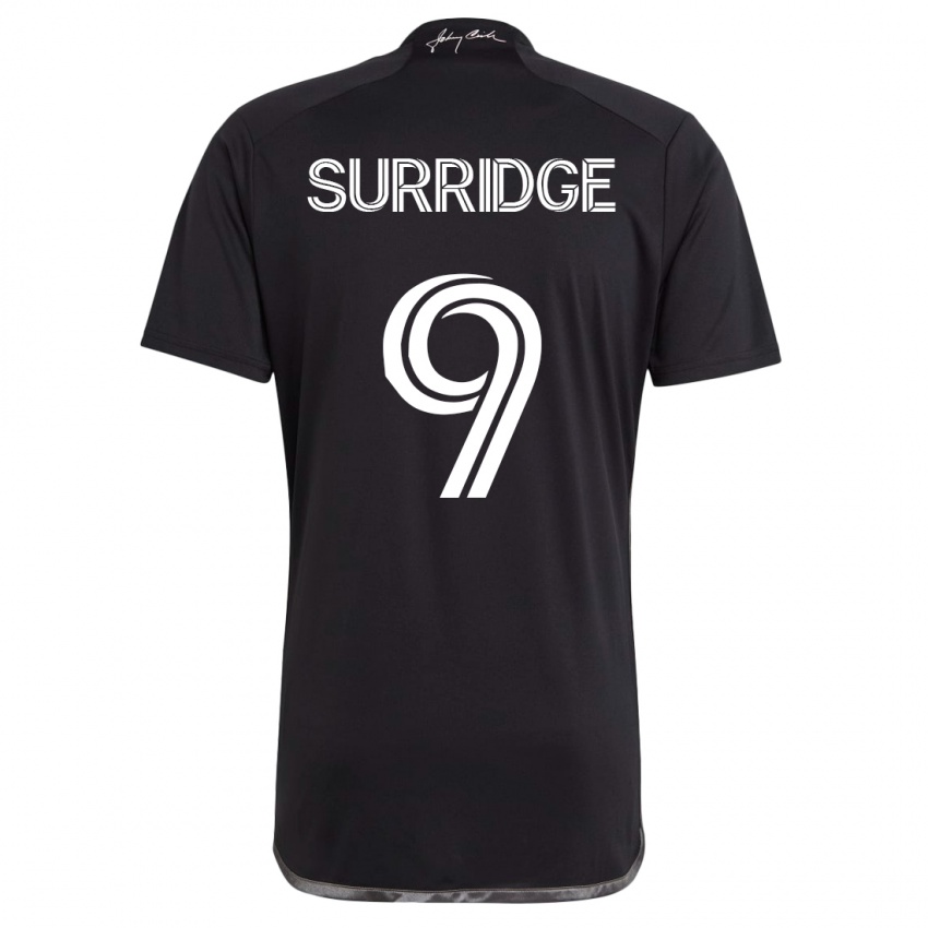 Børn Sam Surridge #9 Sort Udebane Spillertrøjer 2023/24 Trøje T-Shirt