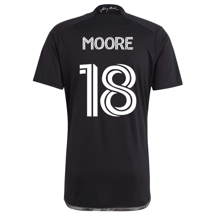 Børn Shaq Moore #18 Sort Udebane Spillertrøjer 2023/24 Trøje T-Shirt