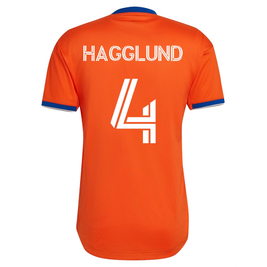 Børn Nick Hagglund #4 Hvid Udebane Spillertrøjer 2023/24 Trøje T-Shirt