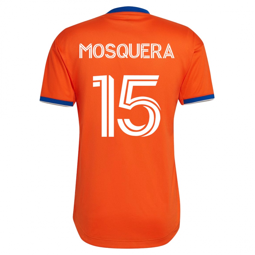 Børn Yerson Mosquera #15 Hvid Udebane Spillertrøjer 2023/24 Trøje T-Shirt