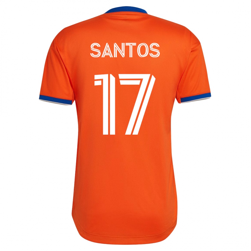 Børn Sergio Santos #17 Hvid Udebane Spillertrøjer 2023/24 Trøje T-Shirt