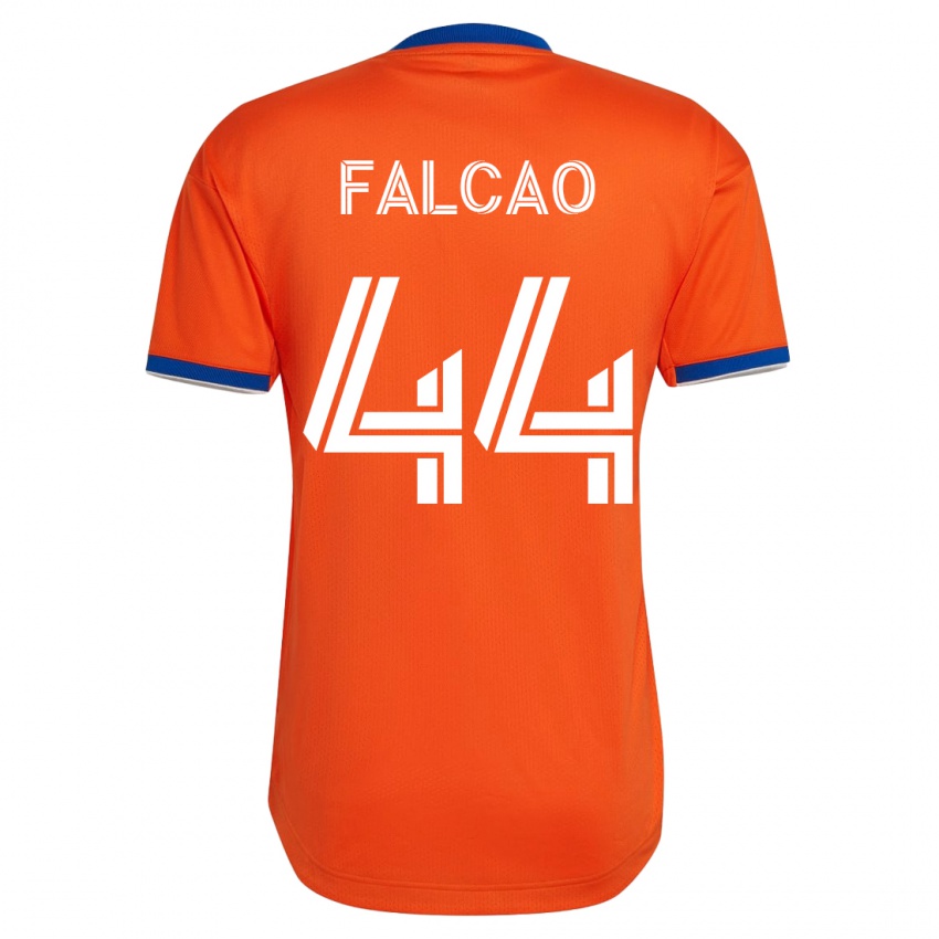 Børn Kiano Falcao #44 Hvid Udebane Spillertrøjer 2023/24 Trøje T-Shirt