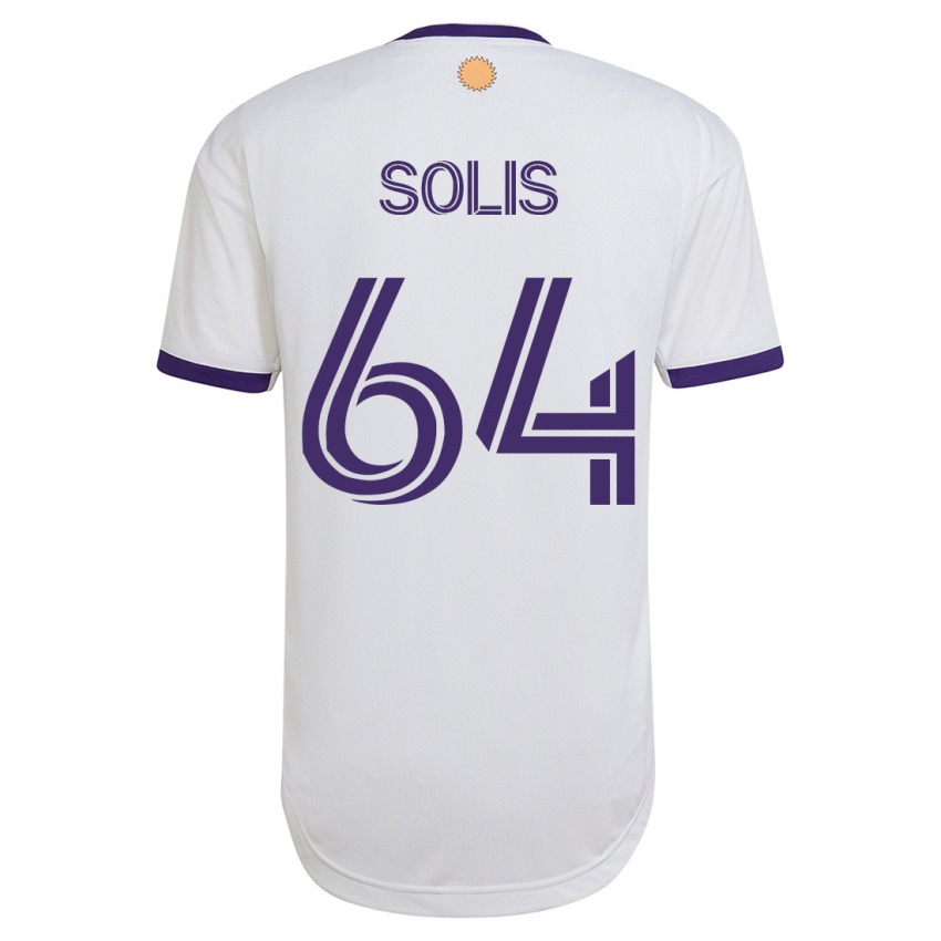 Børn Jhon Solís #64 Hvid Udebane Spillertrøjer 2023/24 Trøje T-Shirt