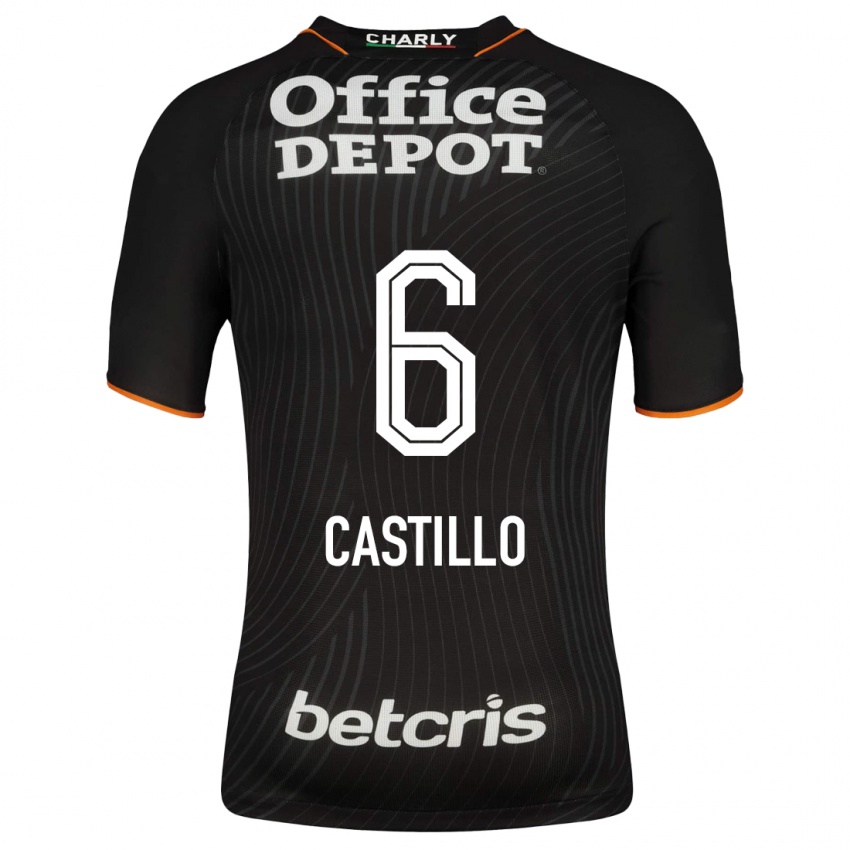 Børn Byron Castillo #6 Sort Udebane Spillertrøjer 2023/24 Trøje T-Shirt
