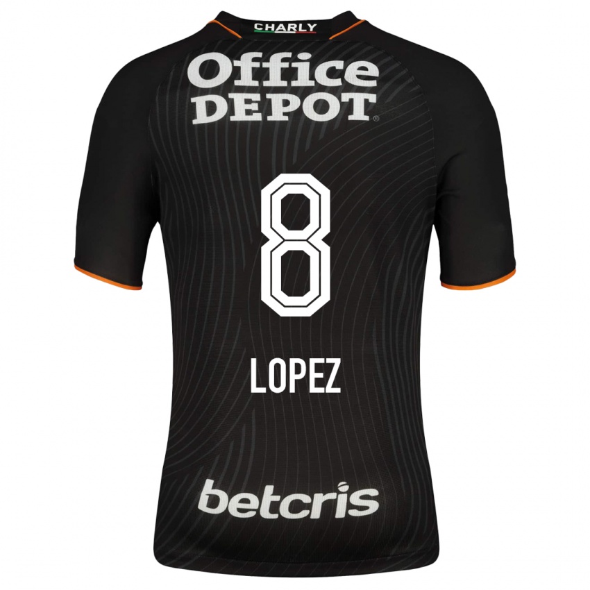 Børn Javier Eduardo López #8 Sort Udebane Spillertrøjer 2023/24 Trøje T-Shirt