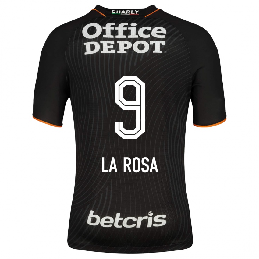 Børn Roberto De La Rosa #9 Sort Udebane Spillertrøjer 2023/24 Trøje T-Shirt