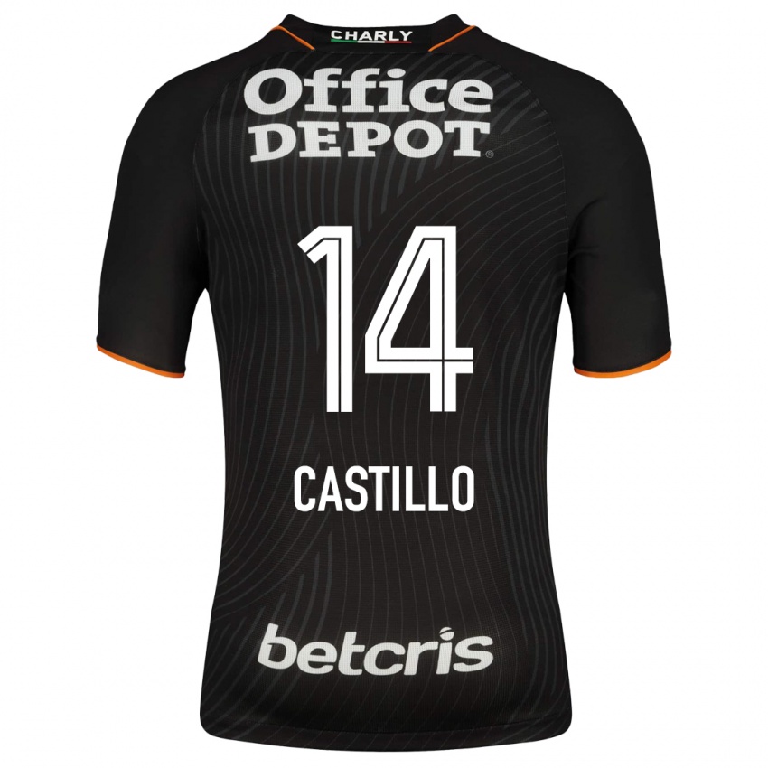 Børn José Castillo #14 Sort Udebane Spillertrøjer 2023/24 Trøje T-Shirt