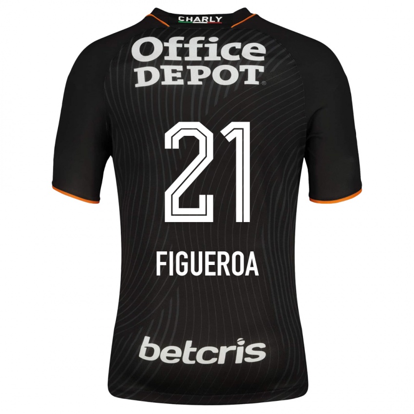 Børn Antonio Figueroa #21 Sort Udebane Spillertrøjer 2023/24 Trøje T-Shirt