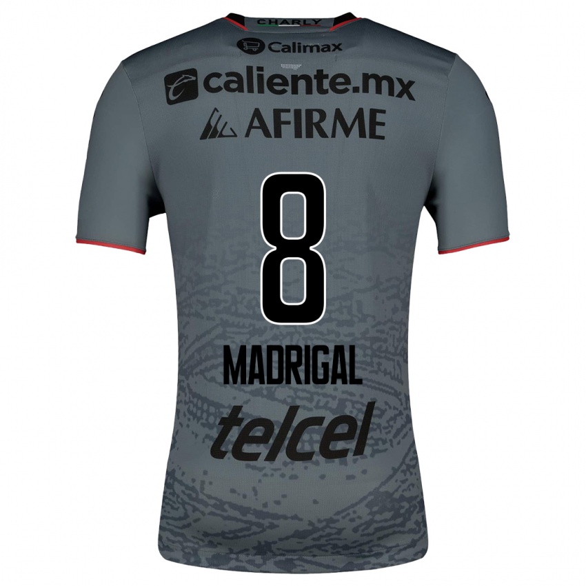 Børn Fernando Madrigal #8 Grå Udebane Spillertrøjer 2023/24 Trøje T-Shirt