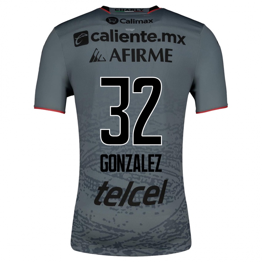 Børn Carlos Gonzalez #32 Grå Udebane Spillertrøjer 2023/24 Trøje T-Shirt