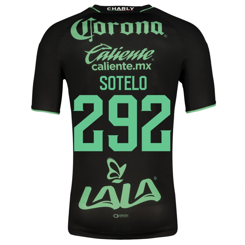 Børn José Sotelo #292 Sort Udebane Spillertrøjer 2023/24 Trøje T-Shirt