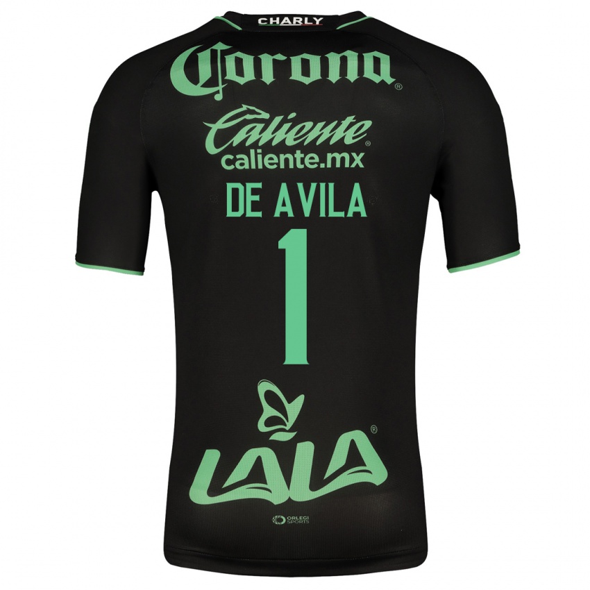 Børn Hannia De Ávila #1 Sort Udebane Spillertrøjer 2023/24 Trøje T-Shirt