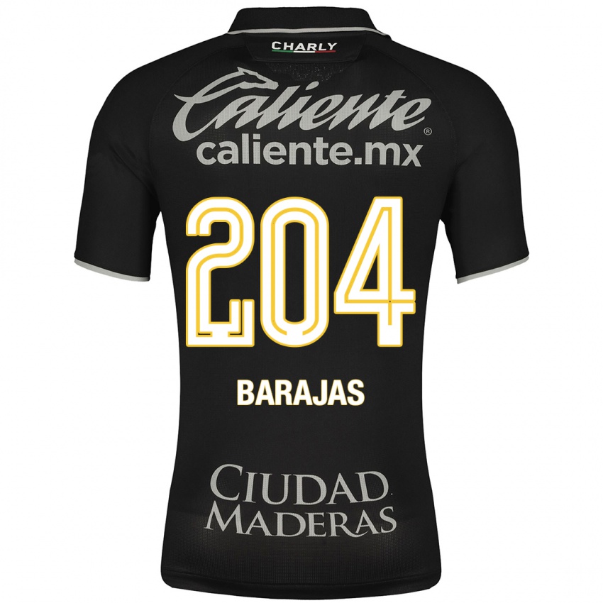 Børn Víctor Barajas #204 Sort Udebane Spillertrøjer 2023/24 Trøje T-Shirt