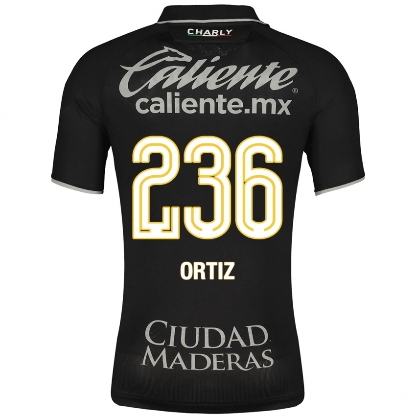 Børn Youssef Ortiz #236 Sort Udebane Spillertrøjer 2023/24 Trøje T-Shirt